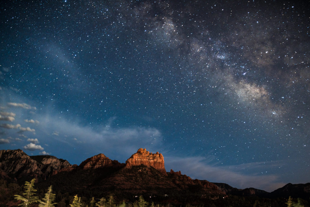 stars over Cathedral Rock