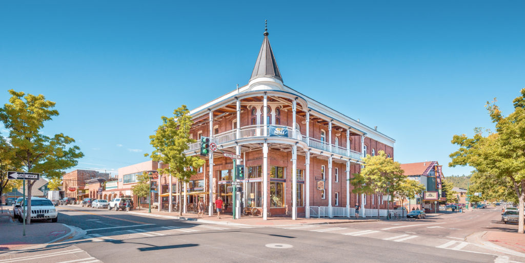 historic city center of Flagstaff 