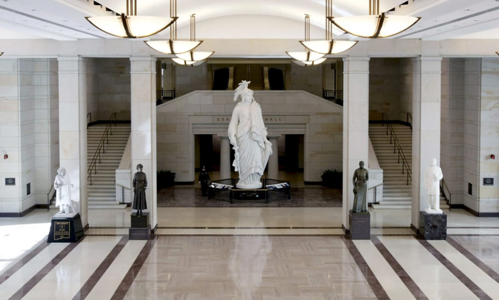 Emancipation Hall in the U.S. Capitol Visitor Center