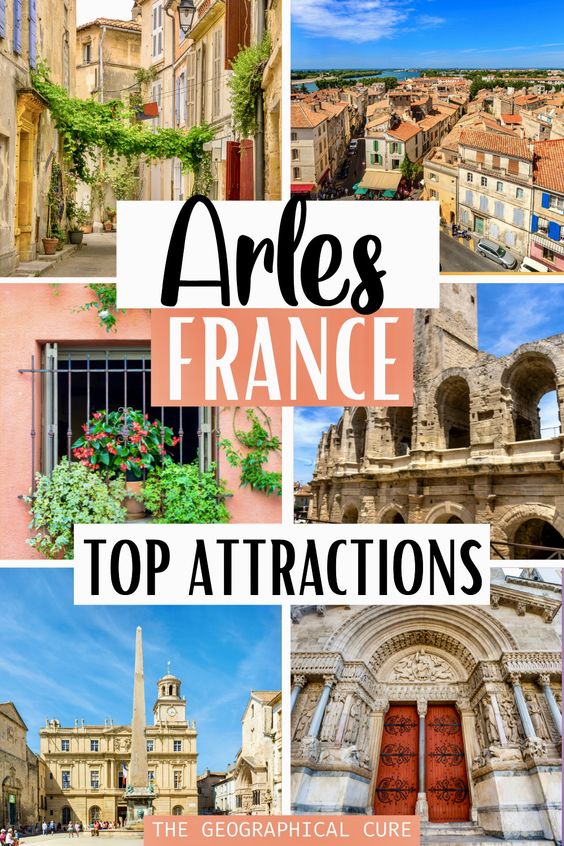 Pinterest pin for top attractions in Arles