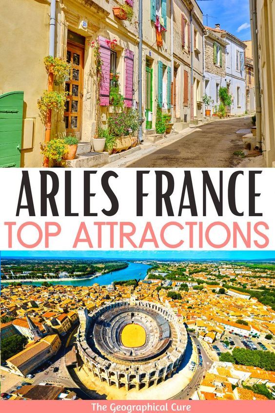 Pinterest pin for top attractions in Arles