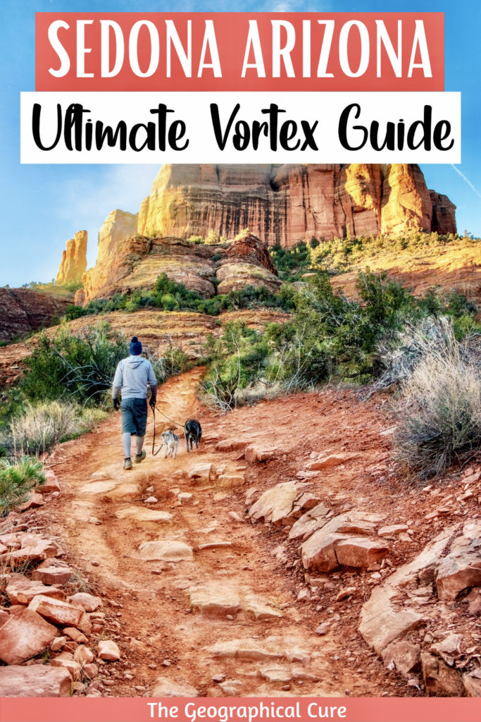 Pinterest pin for guide to the vortexes of Sedona