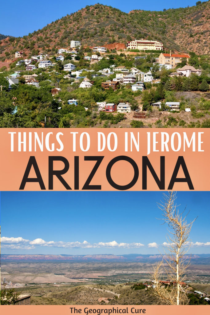 Pinterest pin for guide to the top attractions and best things to do in Jerome Arizona