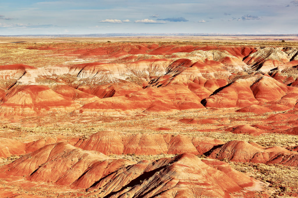 landscape in the Painted Desert of Petrified Forest National Park