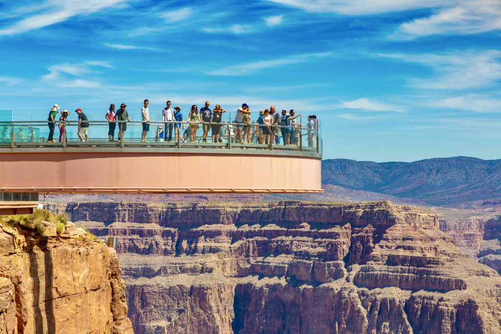 Skywalk observation point at Grand Canyon West Rim 