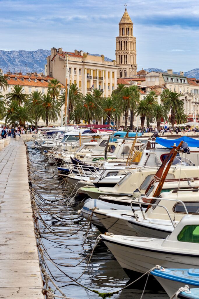 fishing boats on the promenade