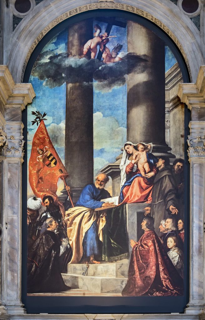Titan, Altar of Madona di Ca'Pesaro, 1518  -- in the right nave