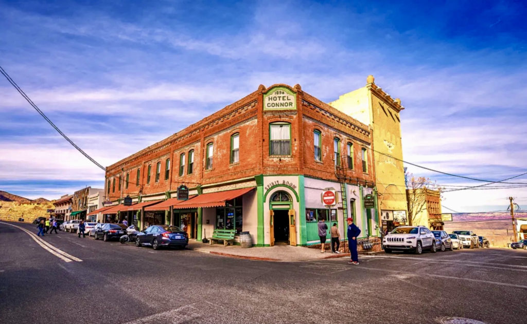 the Hotel Connor and the Spirit Room on the Main Street in Jerome