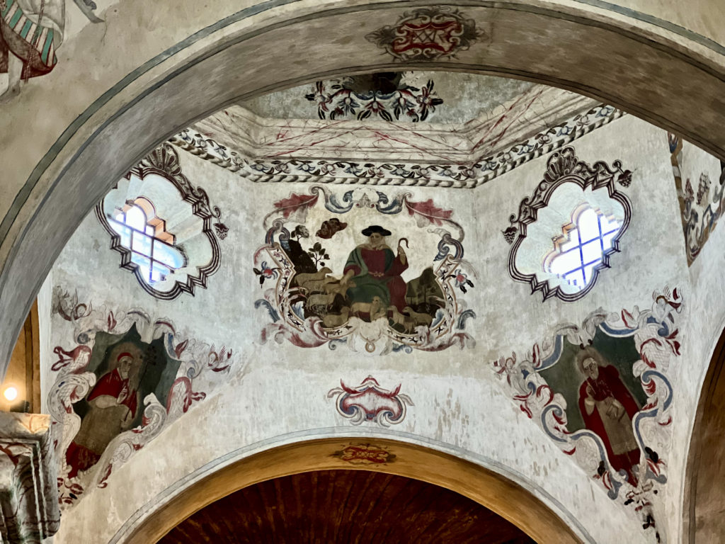 frescos in the dome above of the high altar of San Xavier del Bac