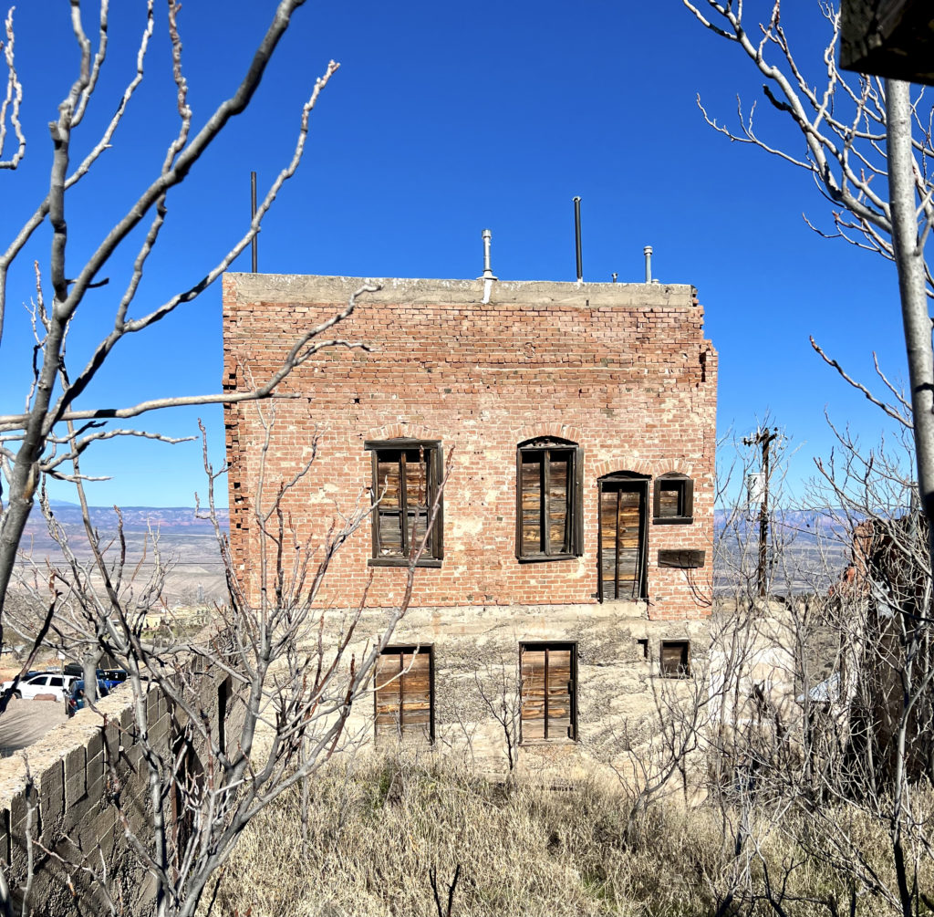 abandoned building in "Husband's Alley" in Jerome, a place for bordellos