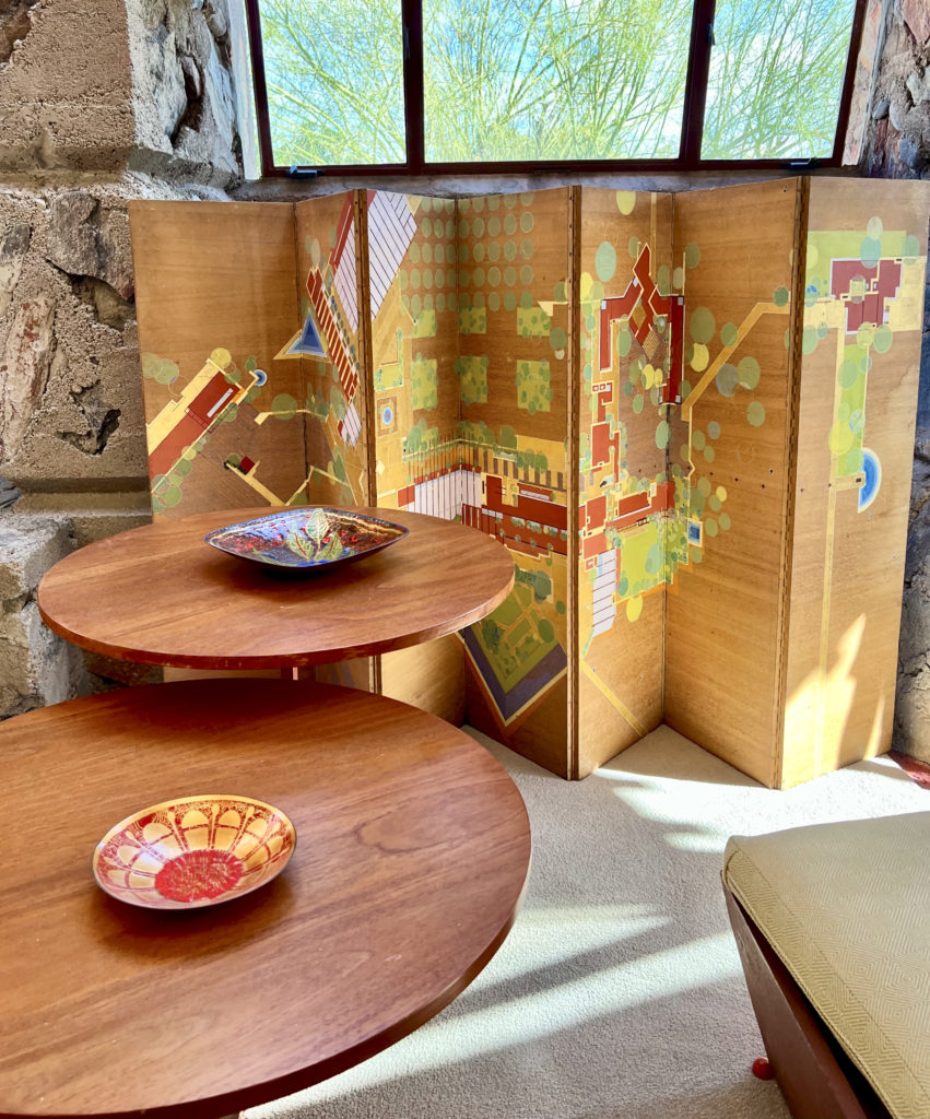 Asian screen in the Garden Room