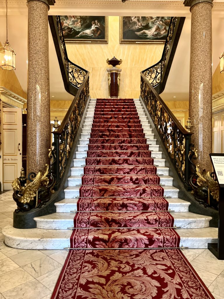 the staircase in the grand foyer
