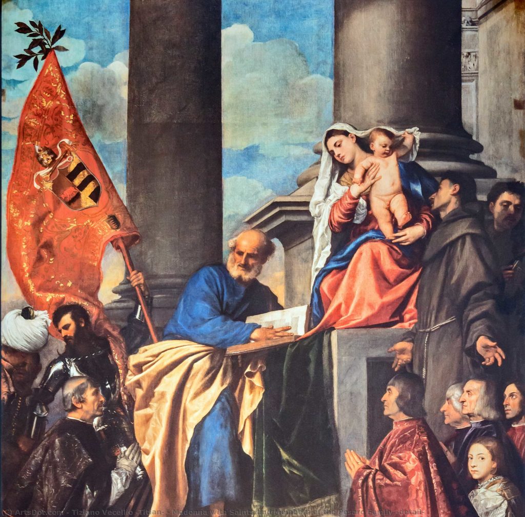 detail of Titian's Pesaro Altarpiece