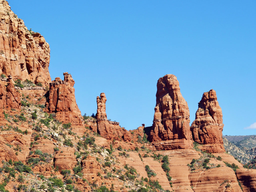 view of red rock formations from Chapel of the Holy Cross 