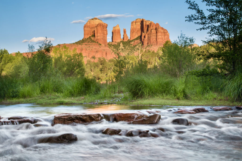 Cathedral Rock at Oak Creek in Sedona 