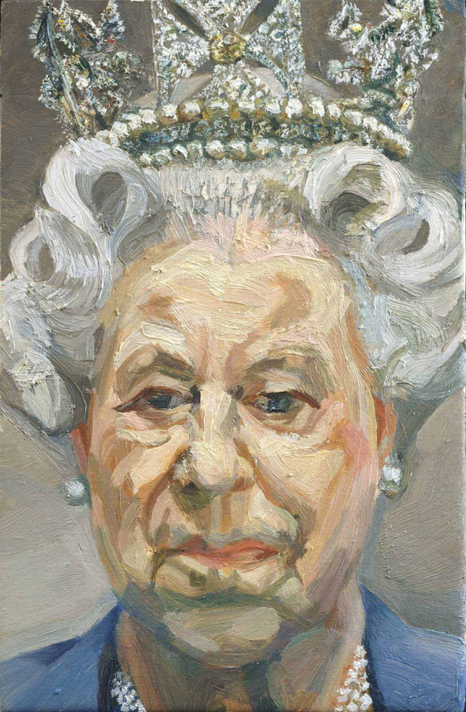 Freud's controversial portrait of Queen Elizabeth II, in the Royal Collection