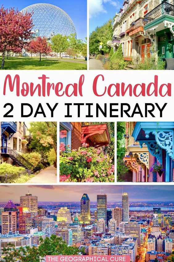 Pinterest pin for 2 days in Montreal