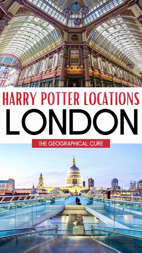 Pinterest pin for guide to Harry Potter filming locations in London
