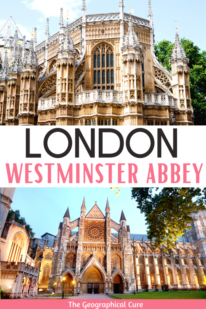 Pinterest pin for guide to Westminster Abbey