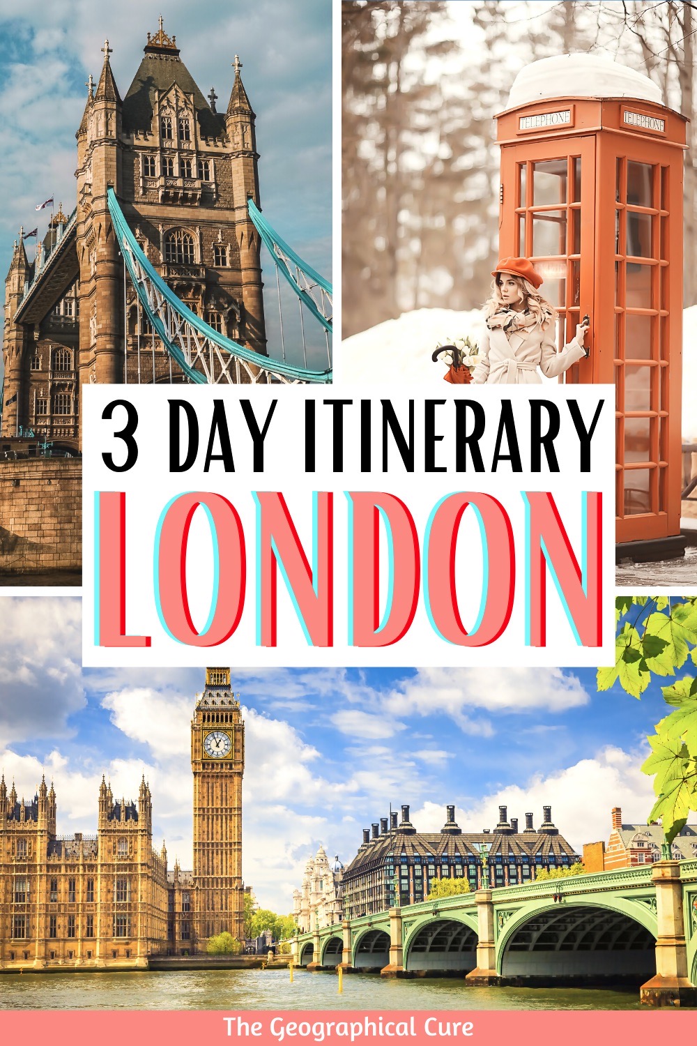 Pinterest pin for 3 days in London itinerary