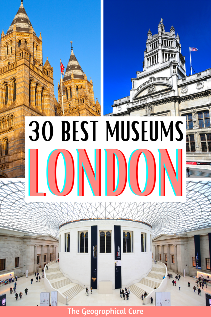 Pinterest pin for best museums in London