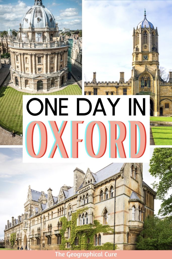 Pinterest pin for one day in Oxford itinerary