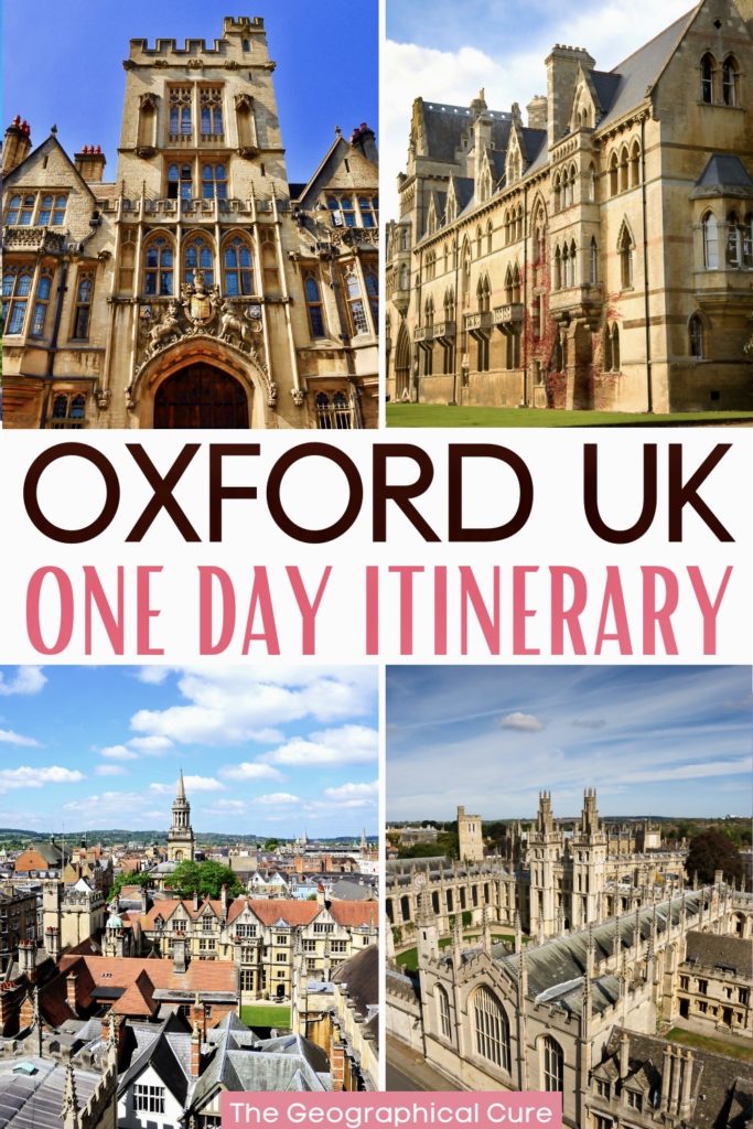 Pinterest pin for one day in Oxford itinerary