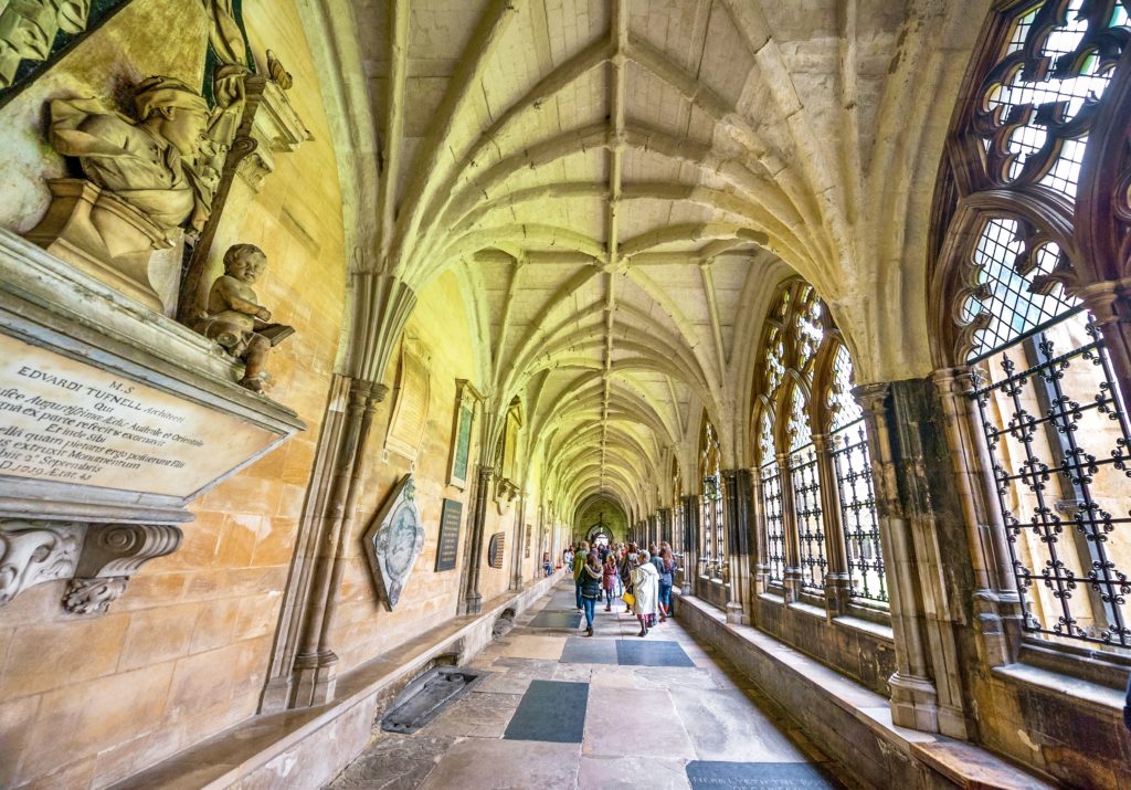 the abbey cloisters, which you should see when visiting Westminster Abbey