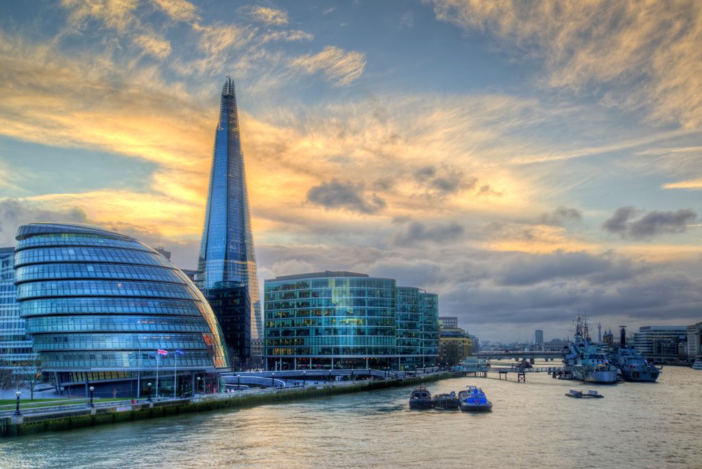 London City Hall (on the left), seen from Tower Bridge