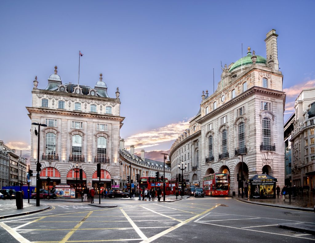 Piccadilly Circus in London's West End 