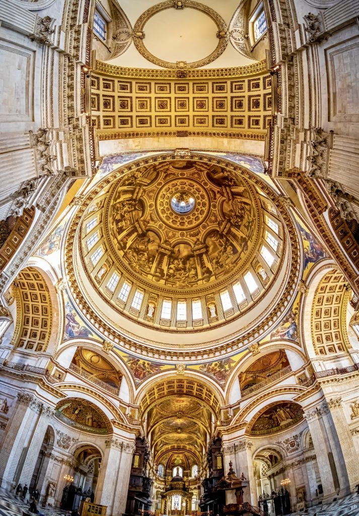 Thornhill frescos in the dome, a must see when visiting St. Paul's Cathedral