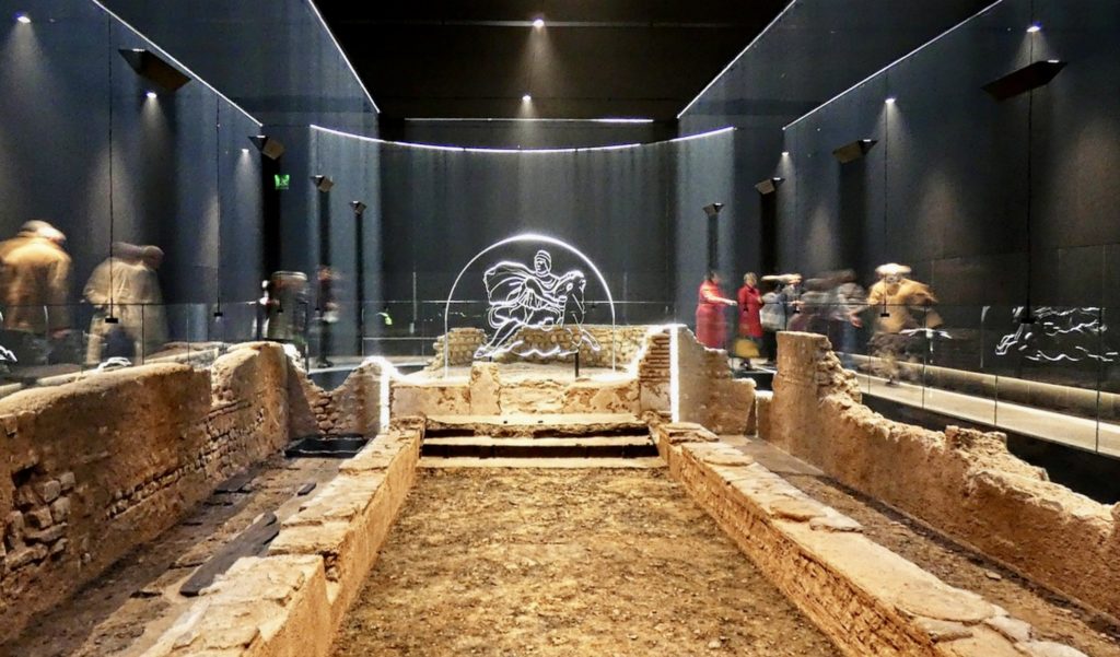 the ruins of the London Mithraeum