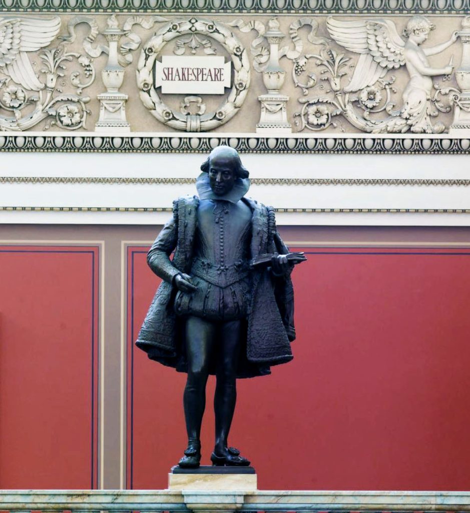 sculpture of Shakespeare in the U.S. Library of Congress