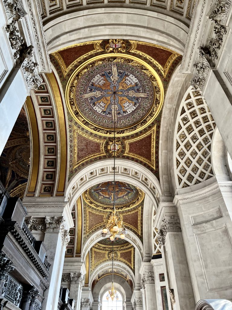 mosaics in the ceiling of St. Paul's