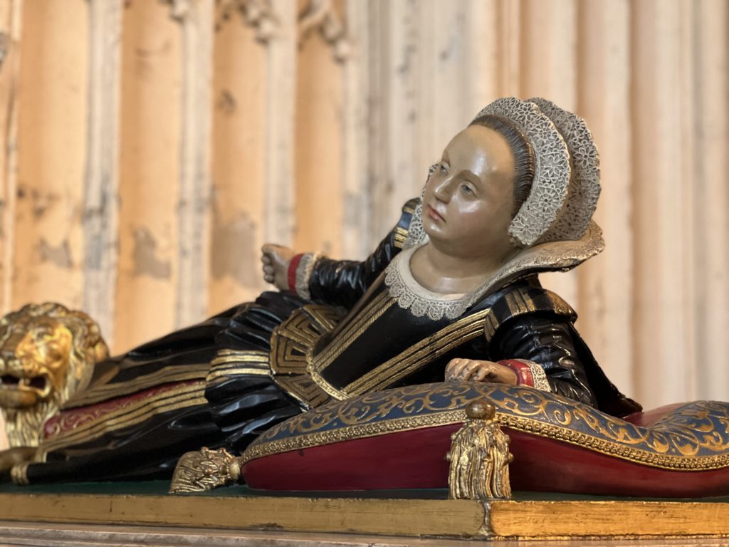 funeral effigy in the abbey