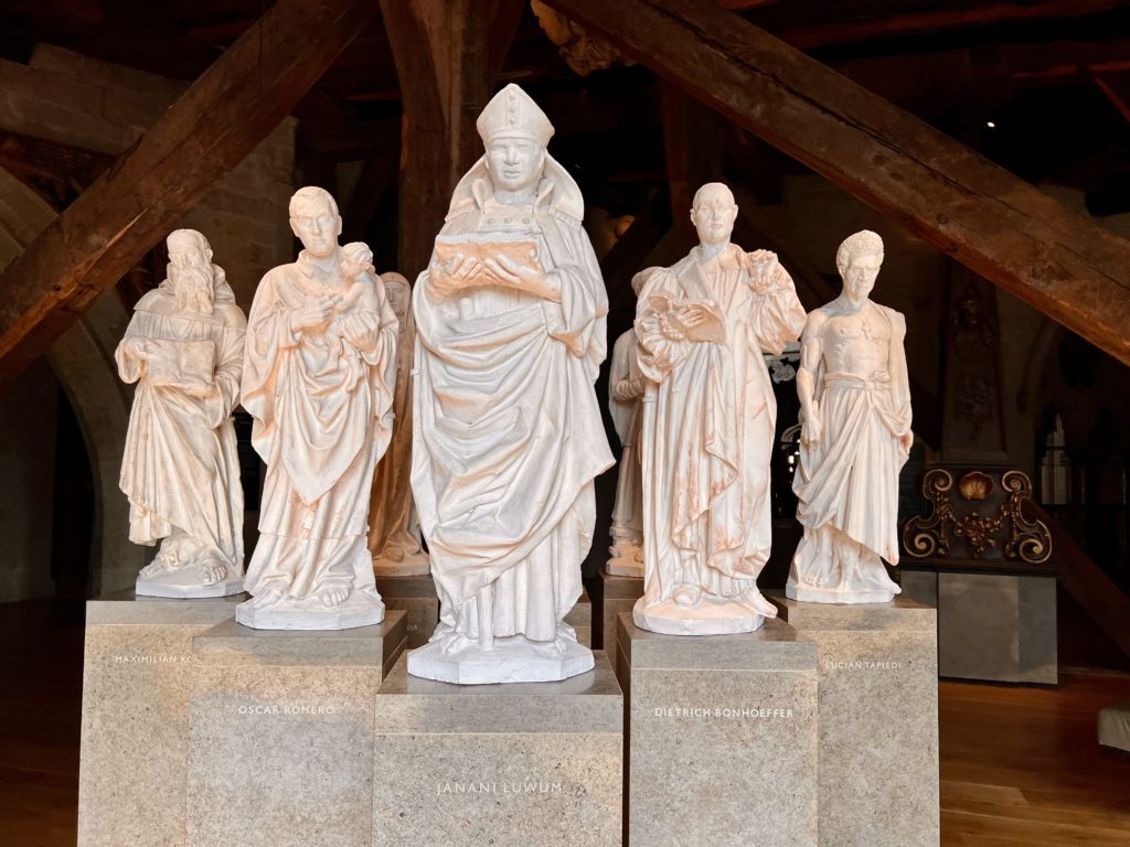 sculptures in the Queen's galleries
