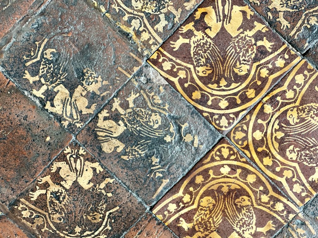 medieval tiles in the Chapter House