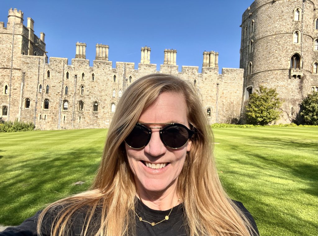 me enjoying my tour of Windsor Castle