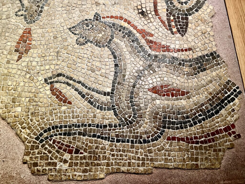 Roman mosaics in the Roman Baths