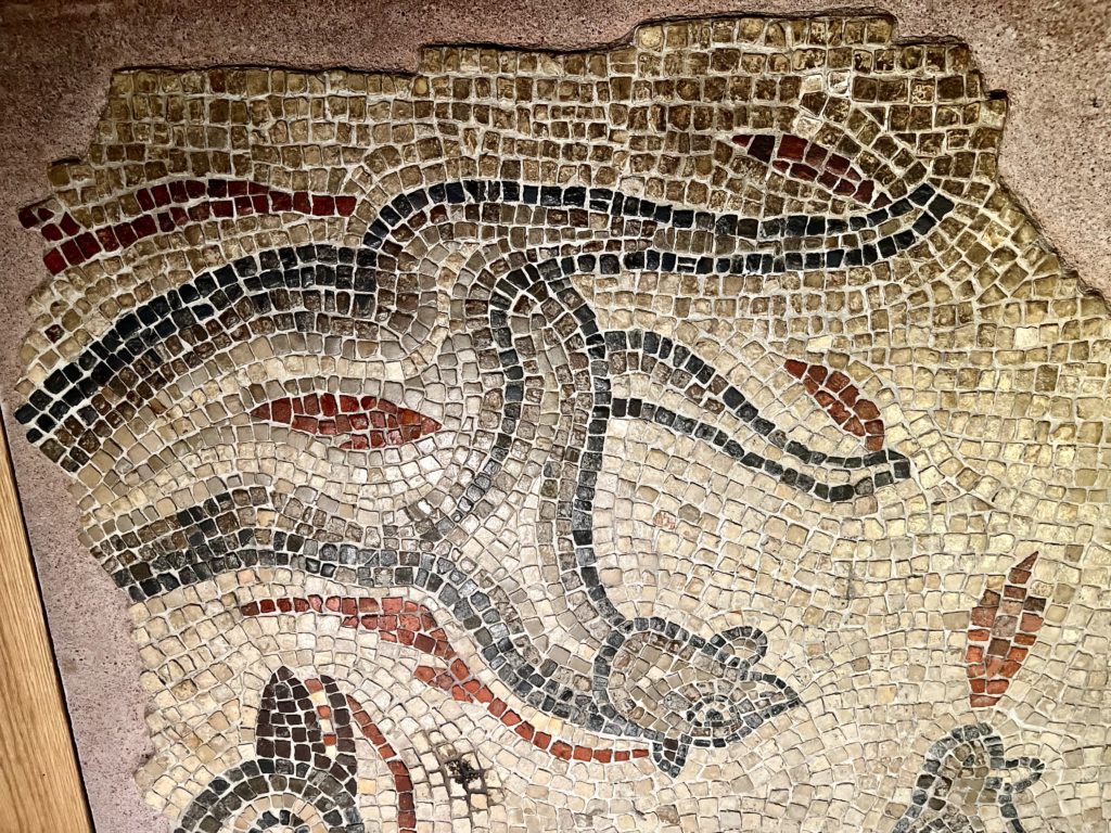 mosaics that once decorated the bath house