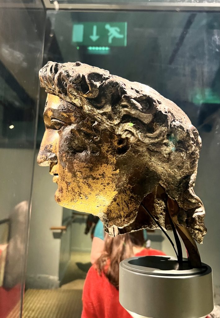 gilt bronze head of the goddess Sulis Minerva, one of the best know objects from Roman Britain