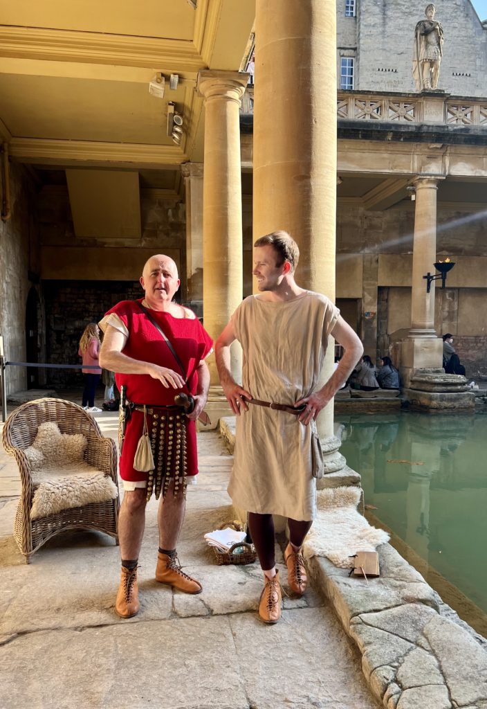 costumed actors at the Roman Baths