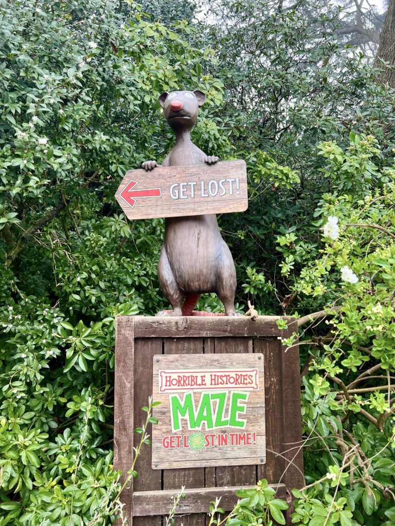 sign for the Horrible Histories Maze