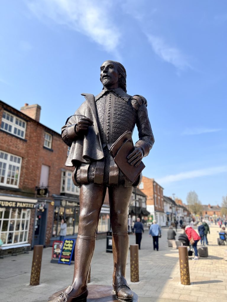 statue of William Shakespeare in Stratford-Upon-Avon