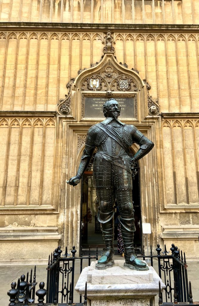 William Herbert, 3rd Earl of Pembroke, in front of Bodleian Library