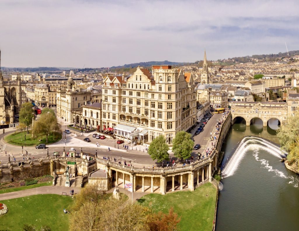 aerial view of Bath