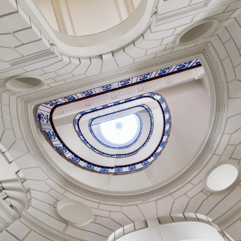 spiral staircase at the Courtauld Gallery