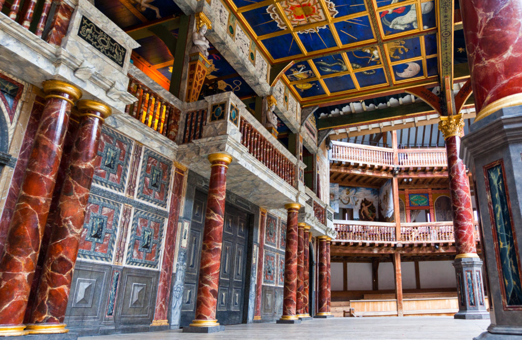 hallways in the Globe Theater