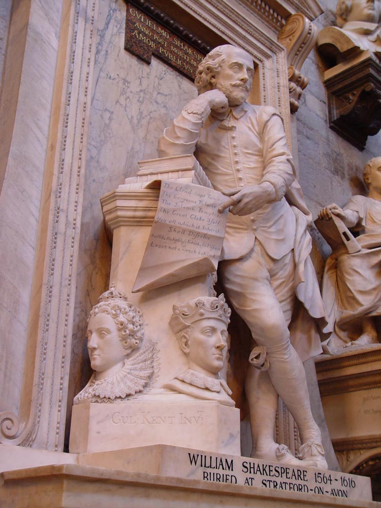 William Shakespeare monument in Westminster Abbey