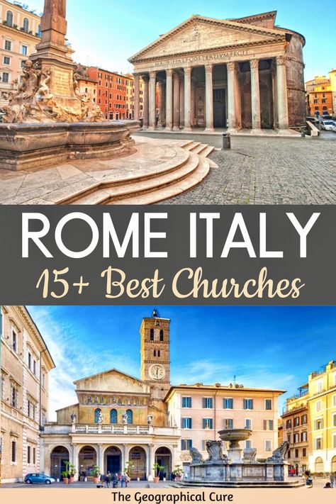Pinterest pin for best churches in Rome